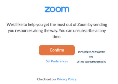 Zoom - newsletter